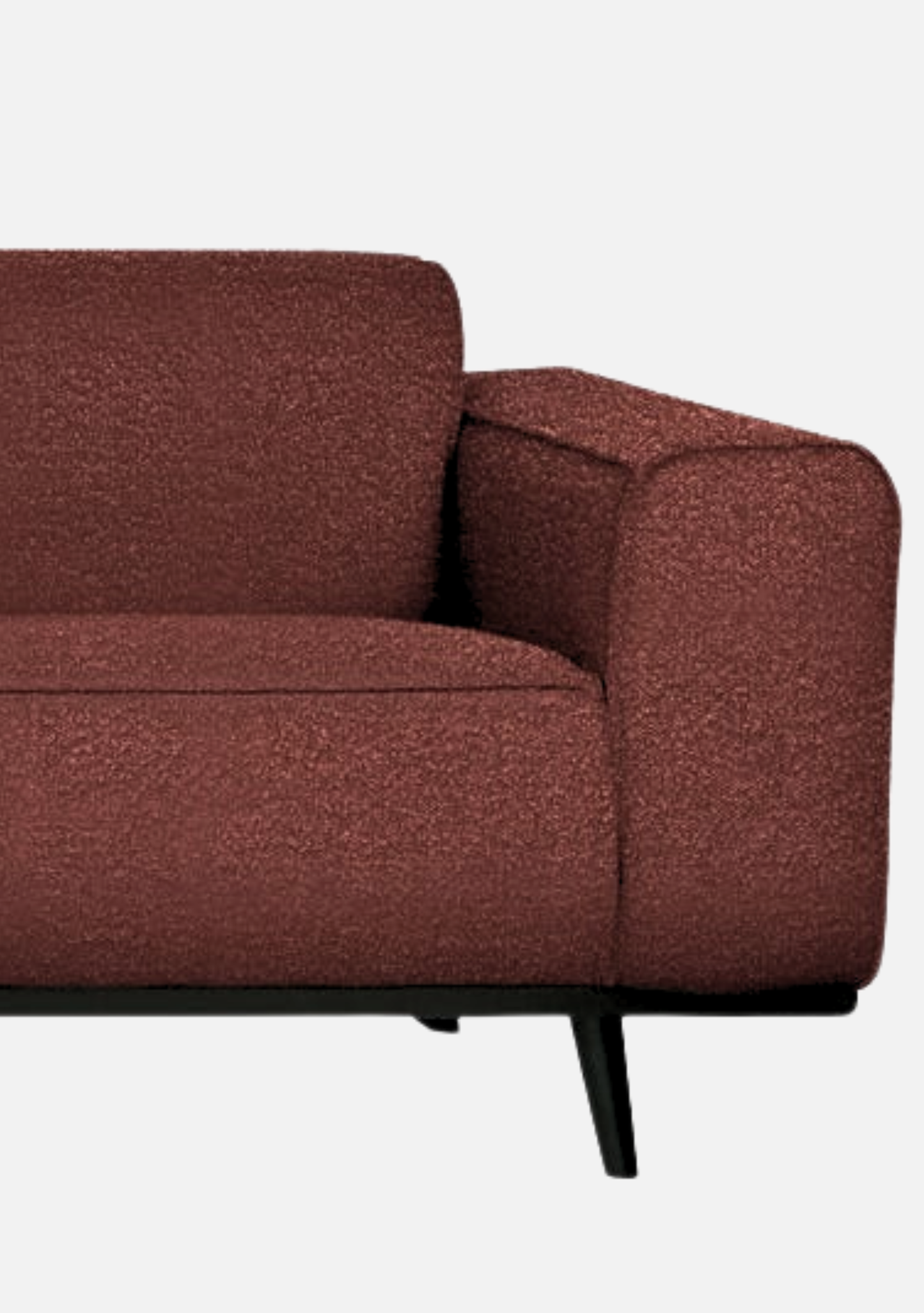 Statement Bouclé Sofa – Chestnut
