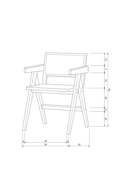 Gunn Dining Chair – Rattan & Black Wood