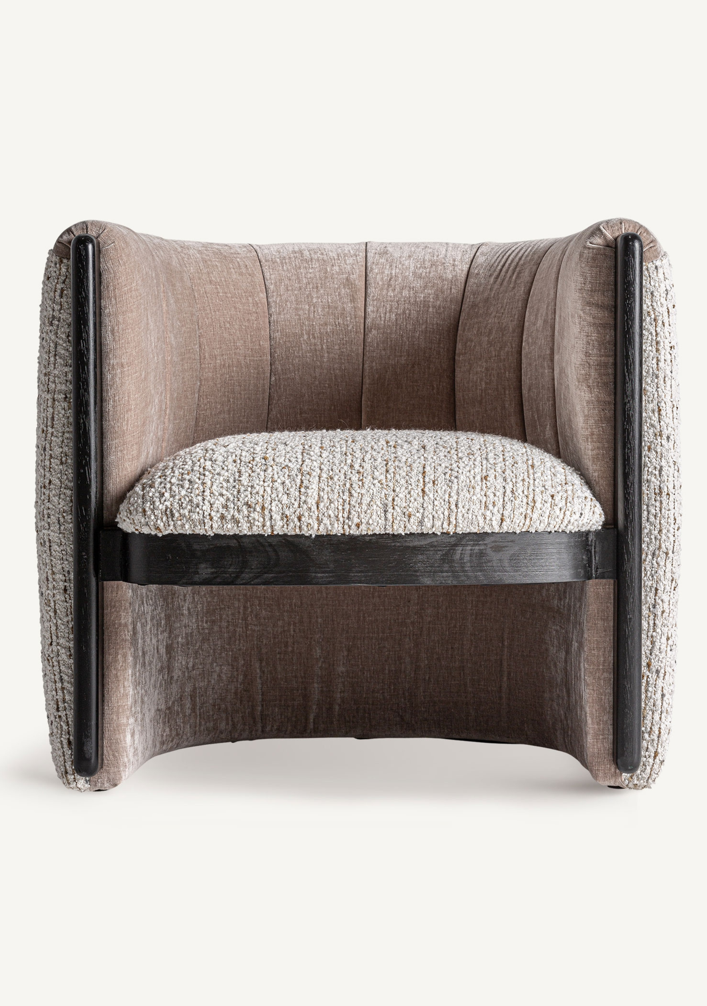 Erbach Taupe & Black Lounge Armchair