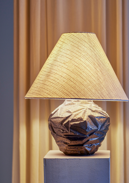 Carolla Lamp – Brown Stoneware - Elara Maison