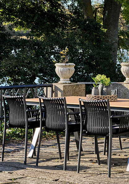 Tulsa Garden Chair – Set of 4, Black - Elara Maison