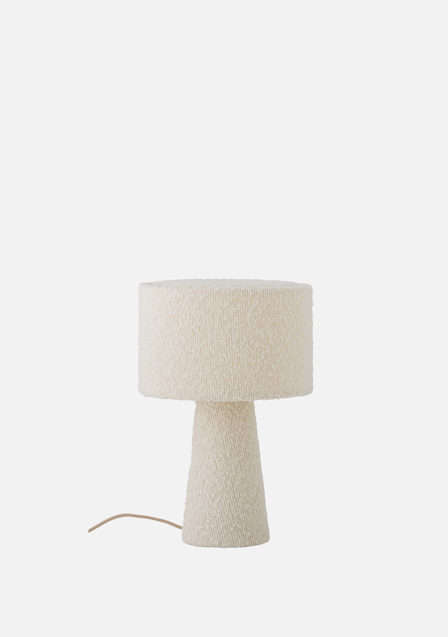 Emmie Lamp – White Bouclé - Elara Maison
