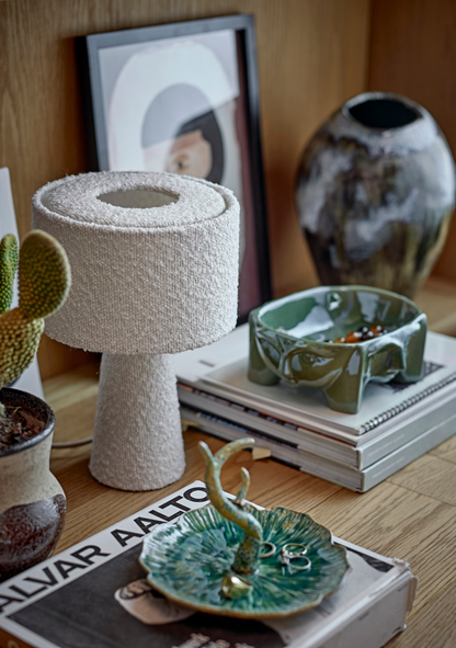 Emmie Lamp – White Bouclé - Elara Maison