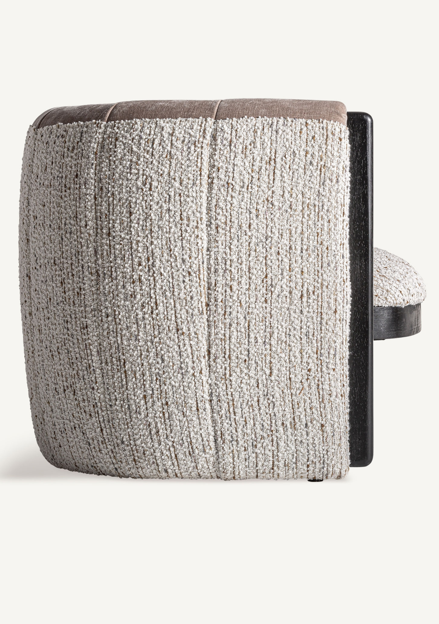 Erbach Taupe & Black Lounge Armchair