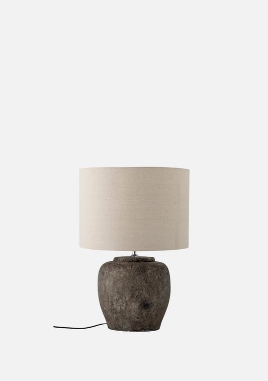 Isabelle Lamp – Grey Stoneware - Elara Maison
