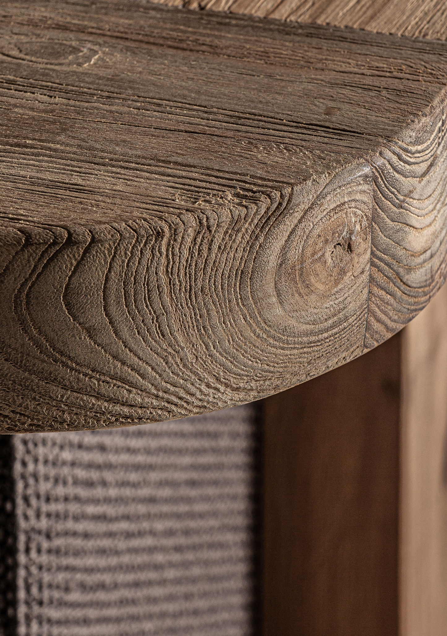 Corba Sculptural Wood Sofa – Brown - Elara Maison