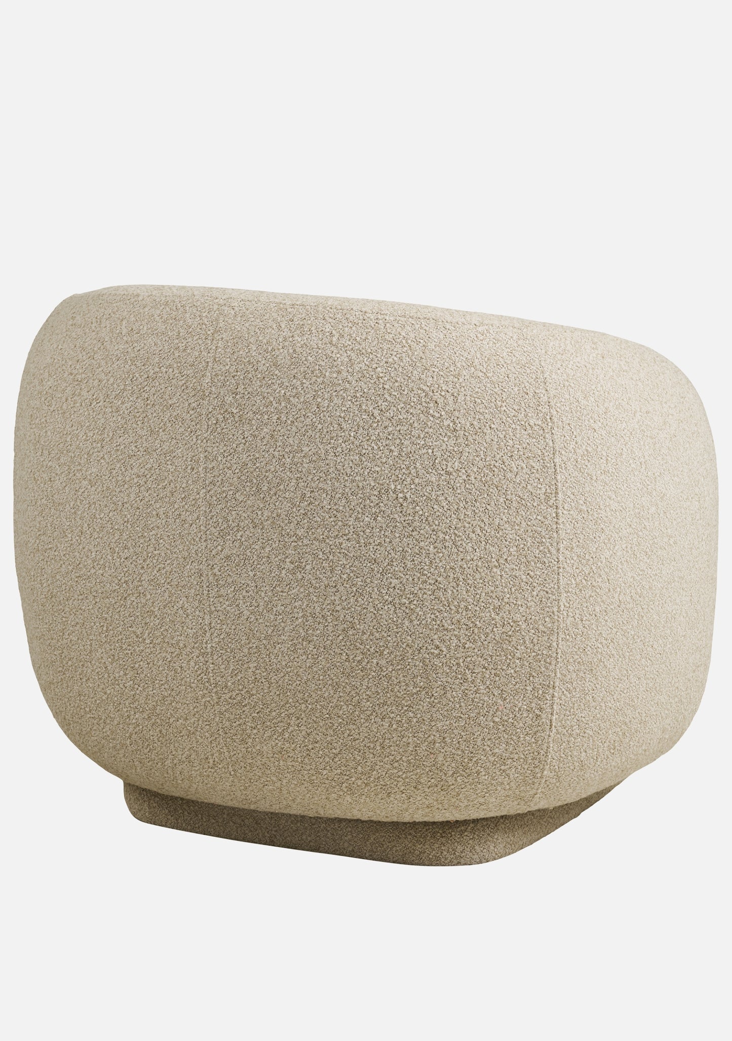 Hawkes Swivel Lounge Chair – Sand Bouclé Texture