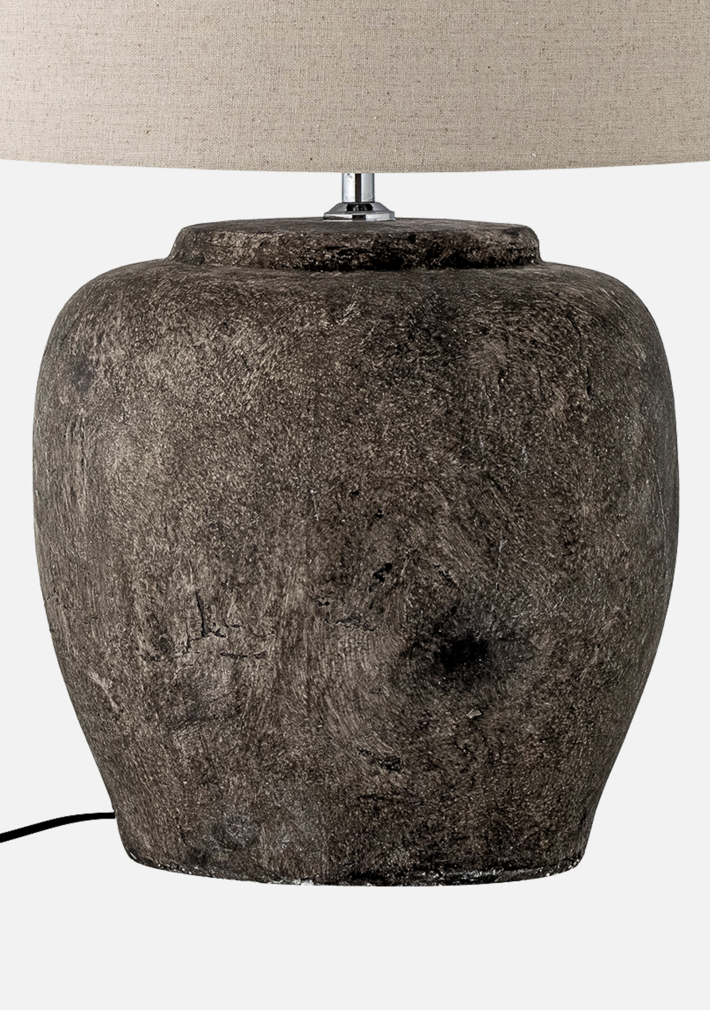 Isabelle Lamp – Grey Stoneware - Elara Maison