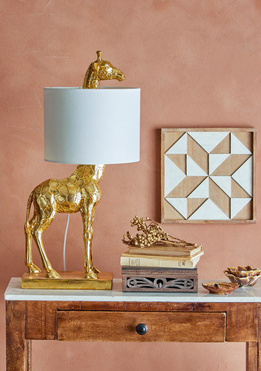 Silas Lamp – Gold Polyresin - Elara Maison