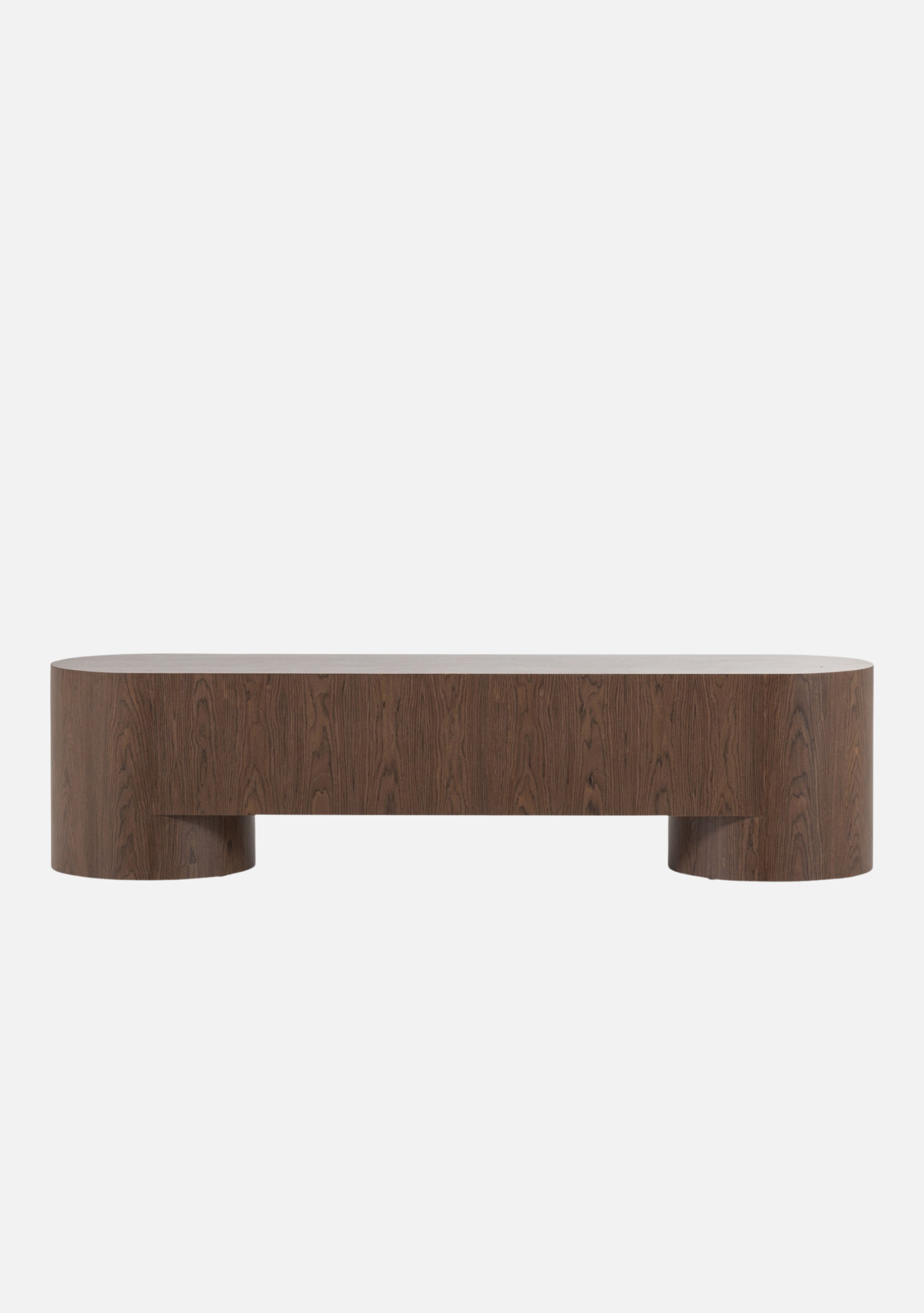 Velari TV Unit – Brown Wood Veneer - Elara Maison