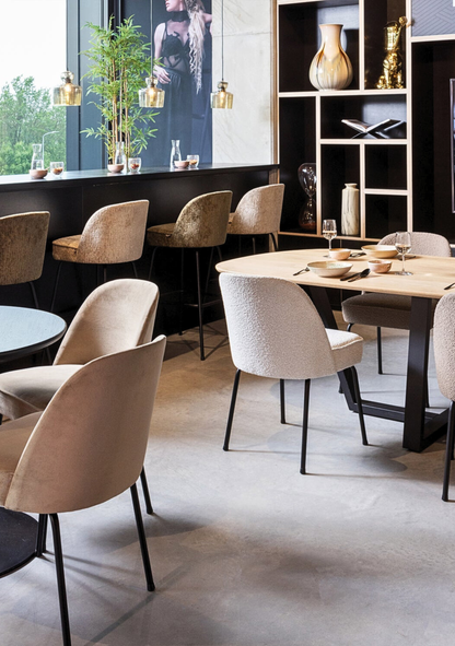 Vogue Chair Bouclé Natural – Set of 2