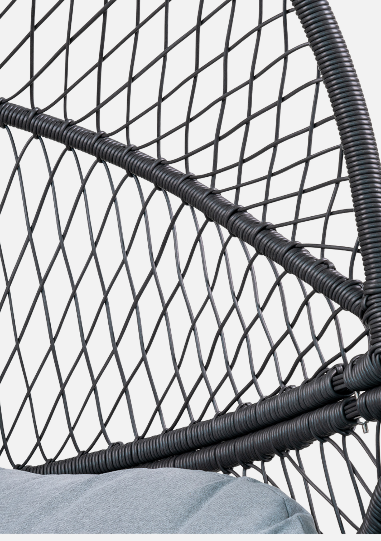Rosario Lounge Chair – Black Rattan & Steel - Elara Maison