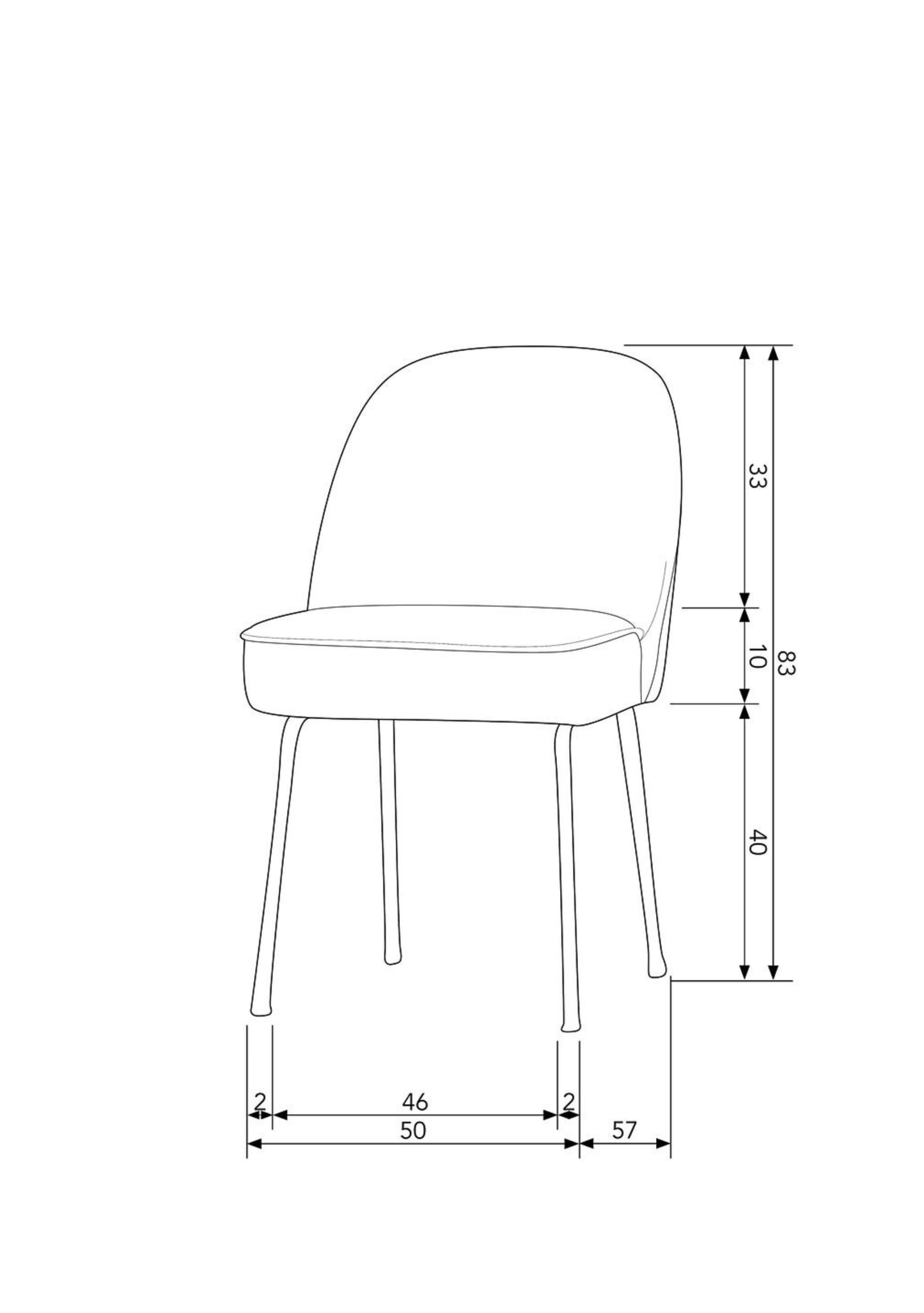 Vogue Chair Bouclé Natural – Set of 2