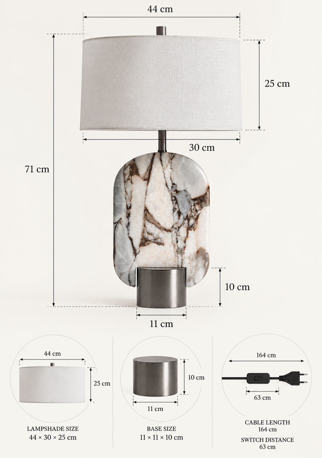 Dilash Marble Lamp