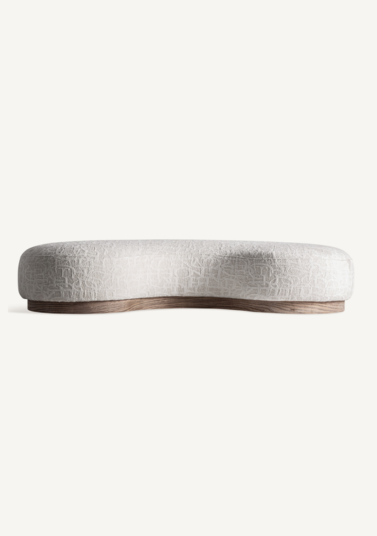 Morsbach Sculptural Curved Sofa – Off White - Elara Maison