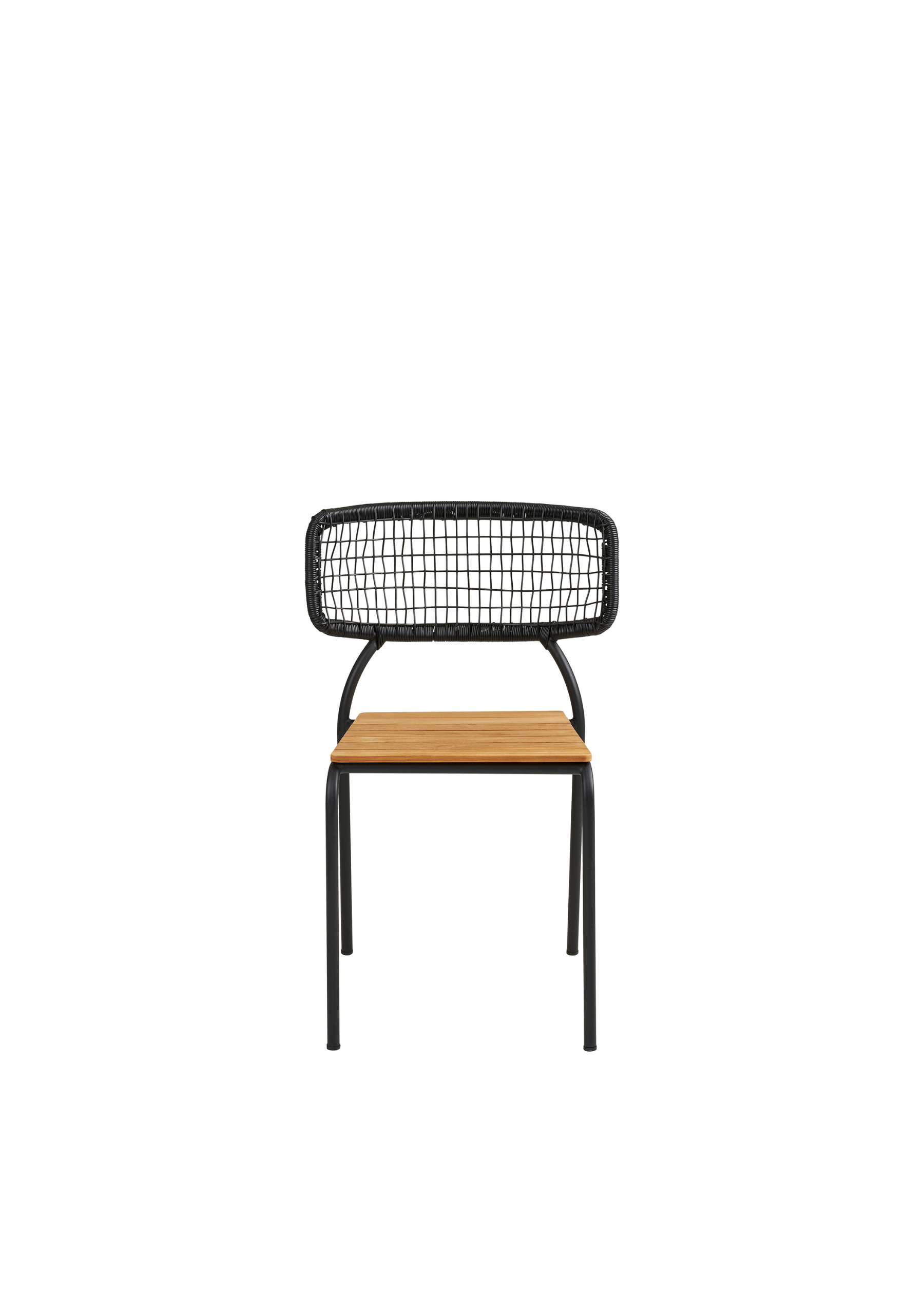 Nashville Dining Chair – Teak & Black Rope, FSC® 100% Set of 4 - Elara Maison