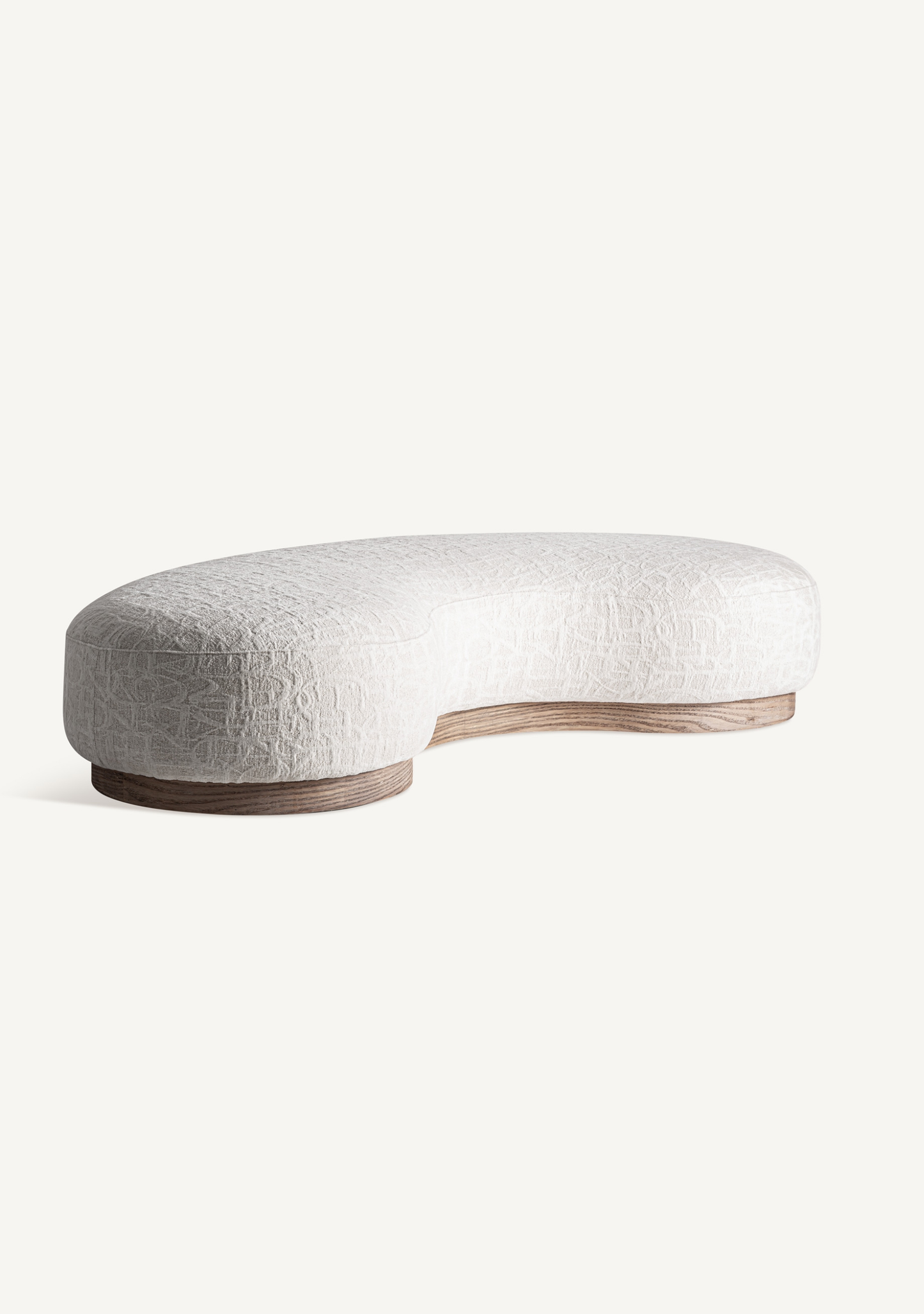 Morsbach Sculptural Curved Sofa – Off White - Elara Maison