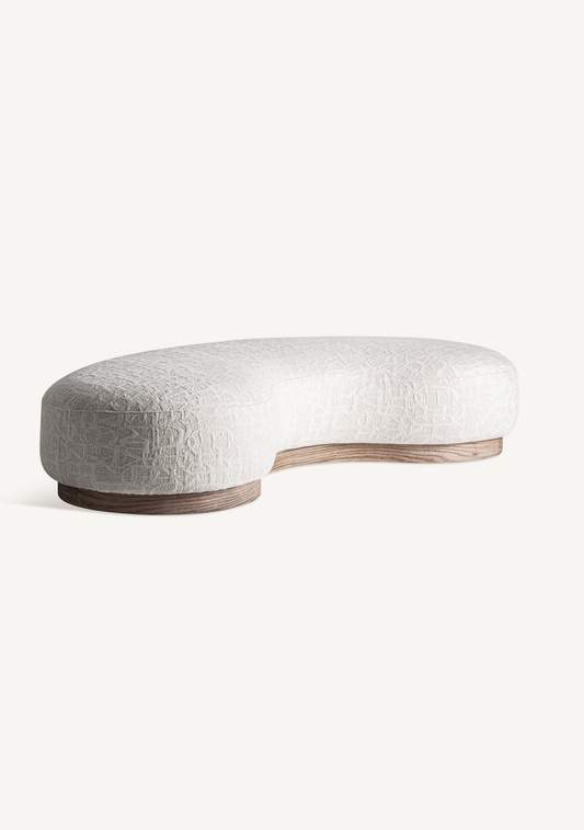 Morsbach Sculptural Curved Sofa – Off White - Elara Maison