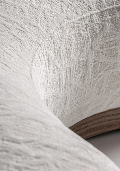 Morsbach Sculptural Curved Sofa – Off White - Elara Maison