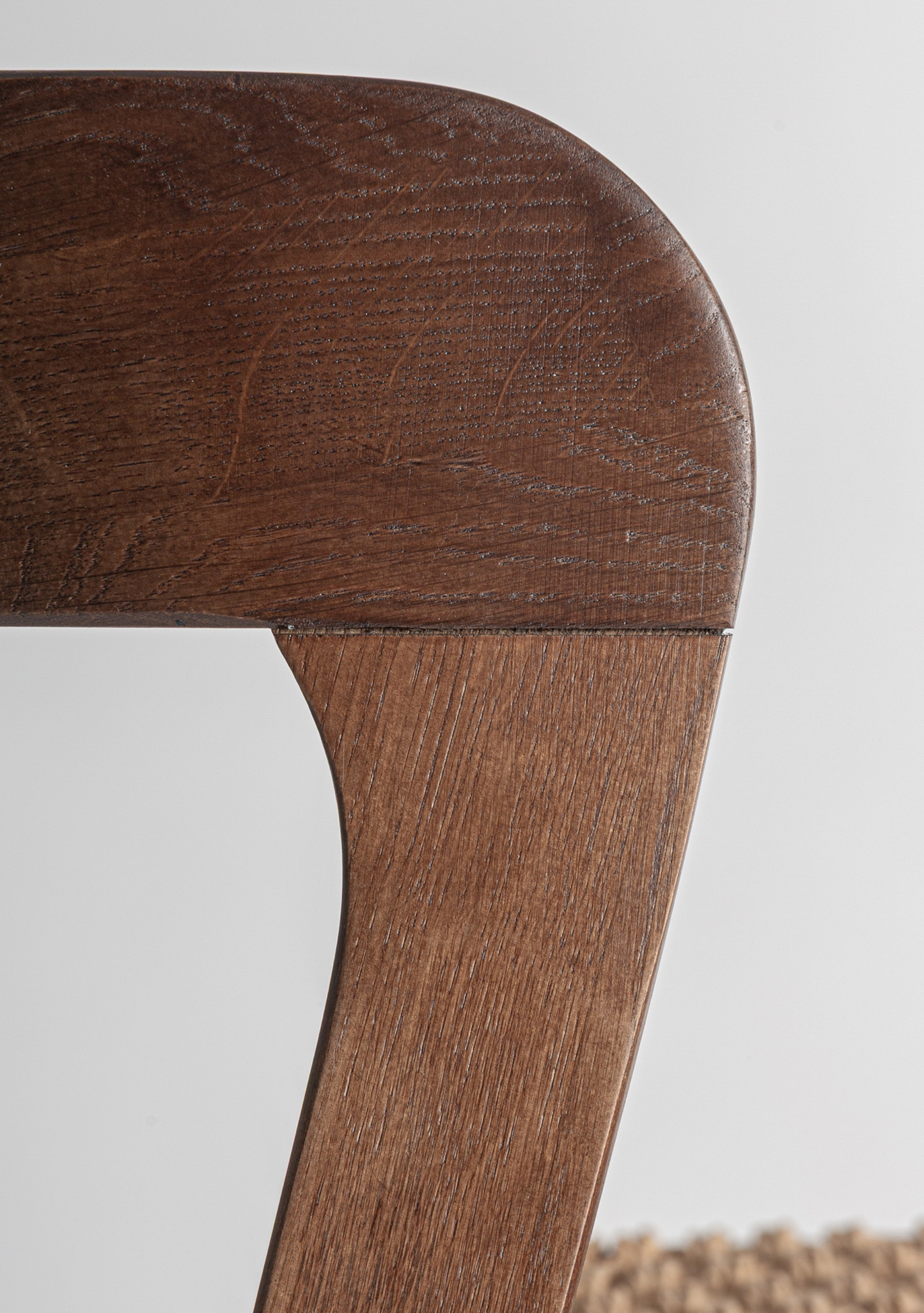 Flaeh Wooden Bar Stool – Set of 2 - Solid Oak & Handwoven Natural Fibre