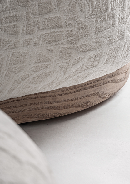 Morsbach Sculptural Curved Sofa – Off White - Elara Maison