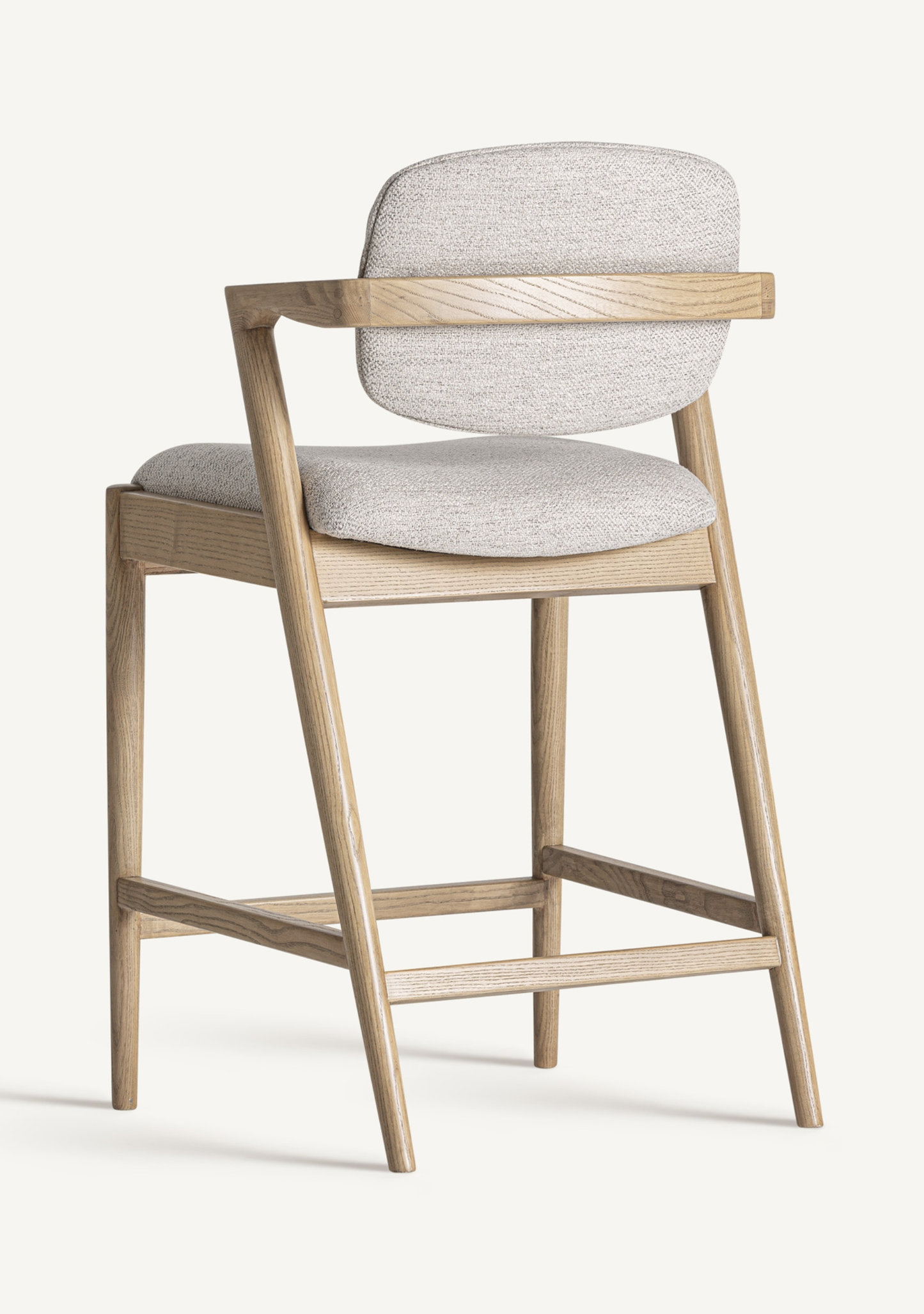 Namur Upholstered Bar Stool – Solid Ash Wood