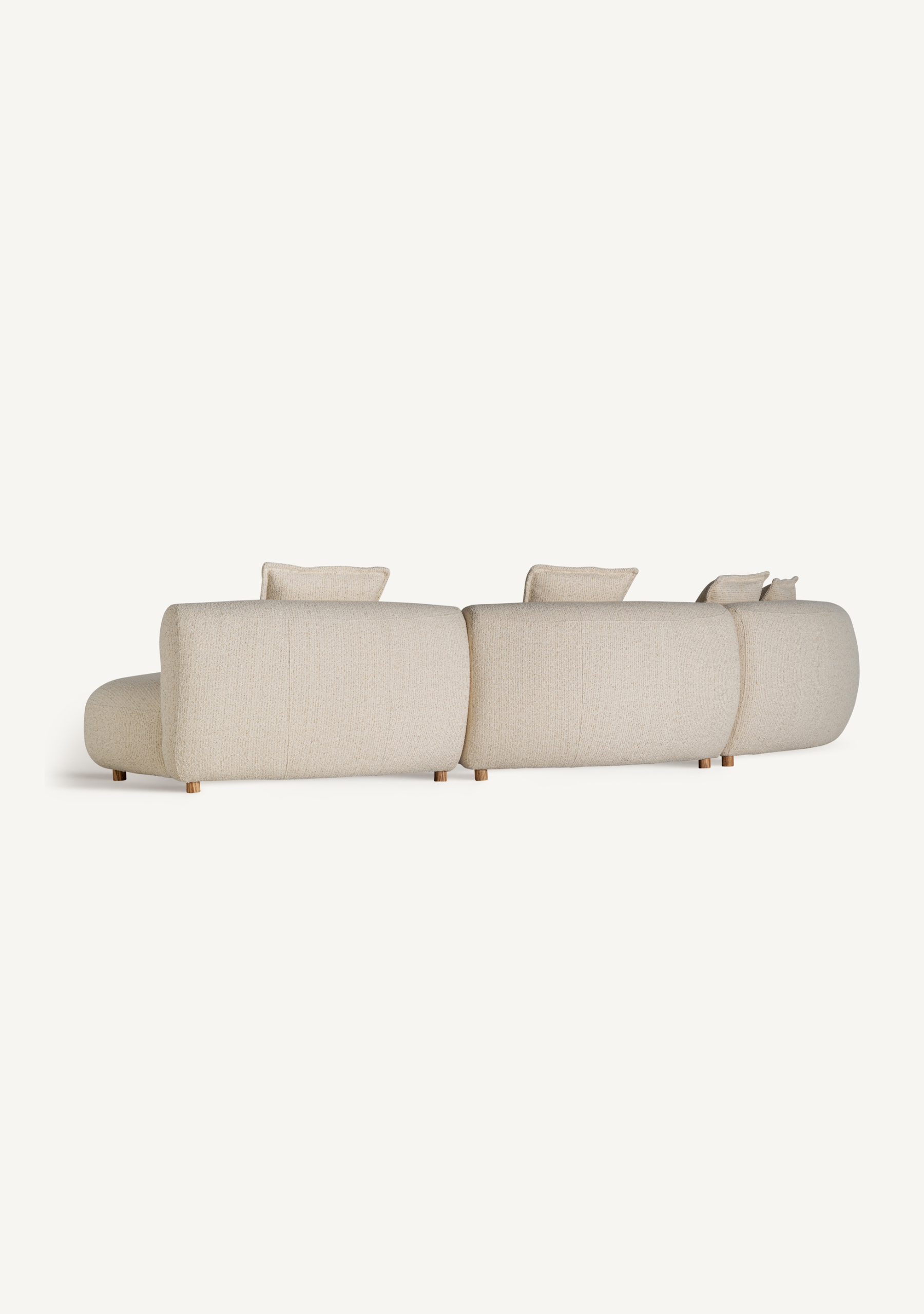 Zakupi Sculptural Modular Sofa – Beige - Elara Maison