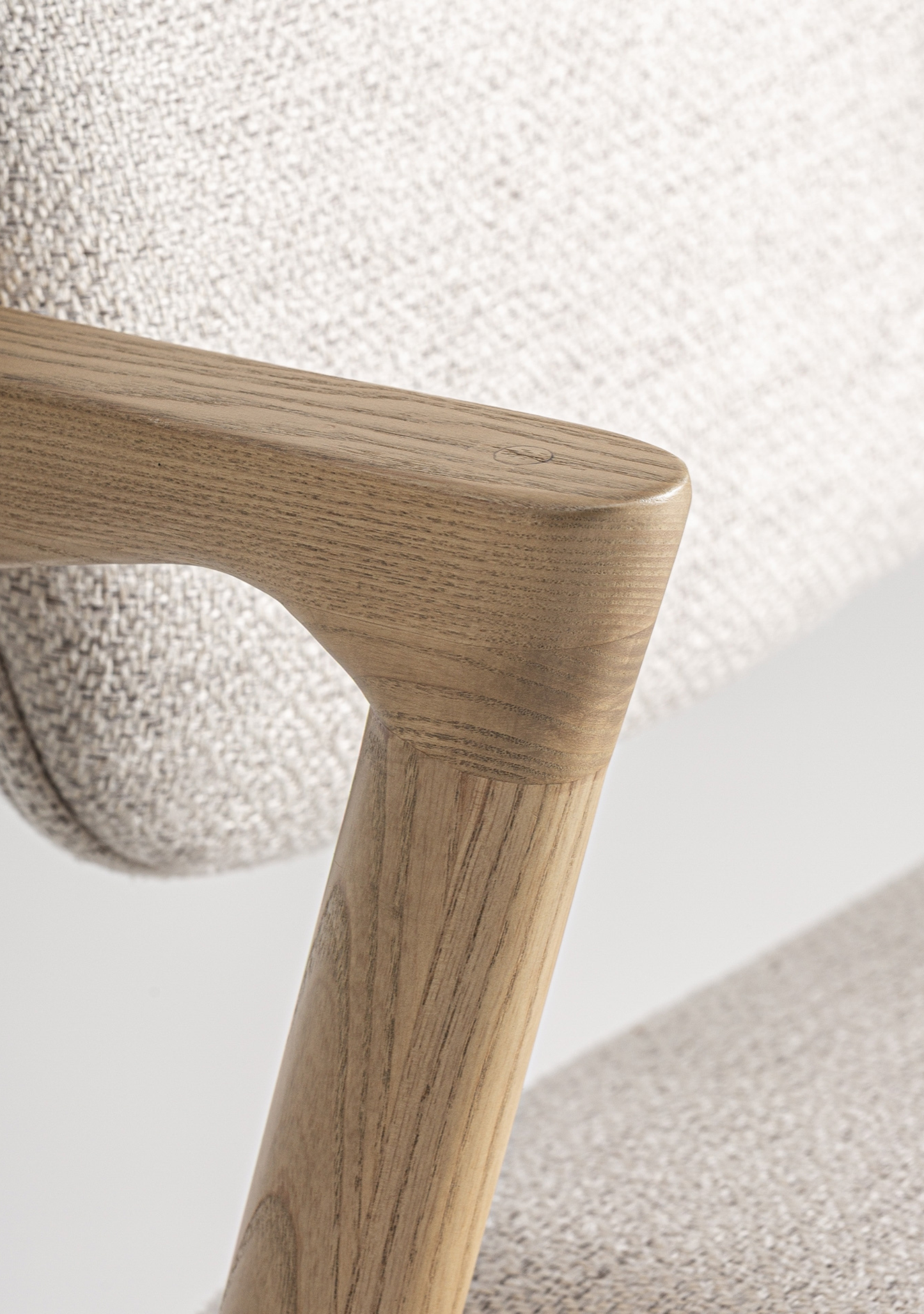 Namur Upholstered Bar Stool – Solid Ash Wood