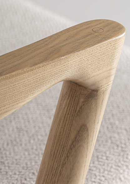 Namur Upholstered Bar Stool – Solid Ash Wood