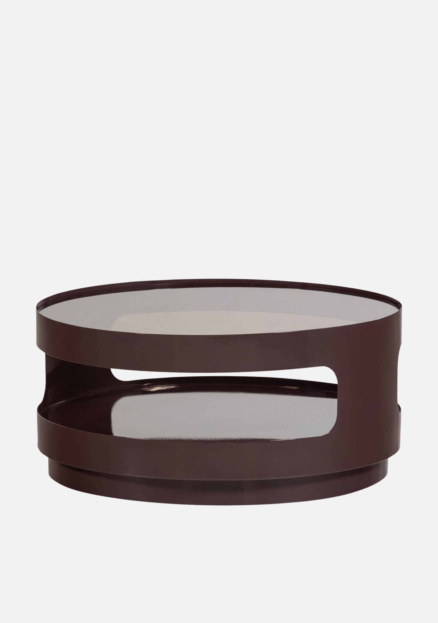 Sero Coffee Table – Brown Metal Glass - Elara Maison
