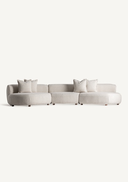 Wenden geschwungenes Outdoor-Sofa – Off-White