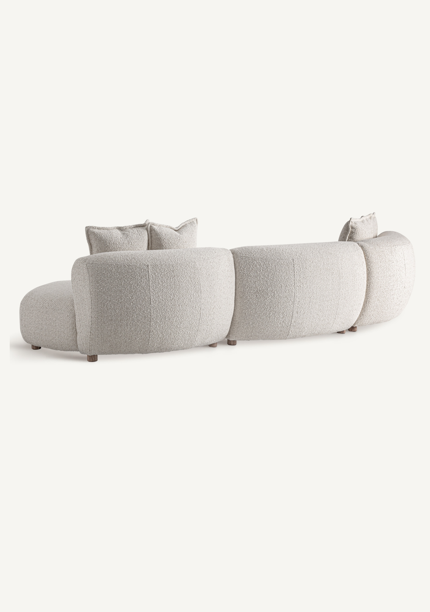 Wenden geschwungenes Outdoor-Sofa – Off-White