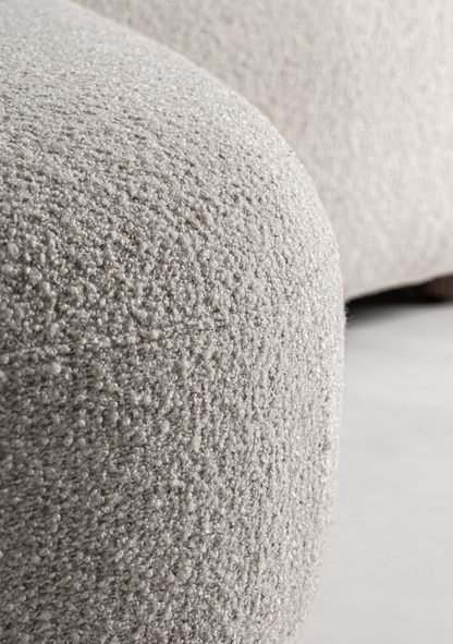 Wenden geschwungenes Outdoor-Sofa – Off-White