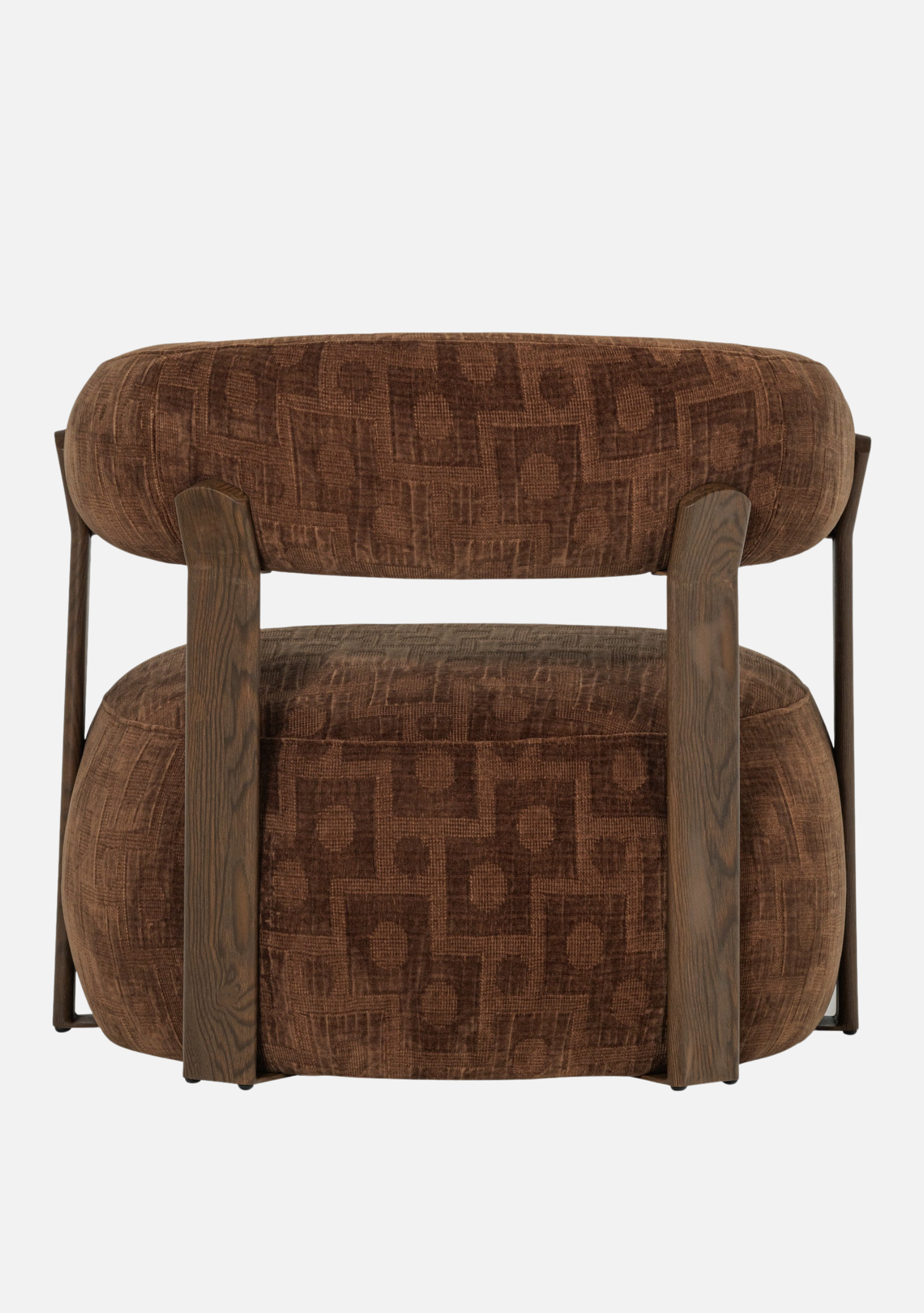 Foon Armchair – FSC® Structured Brown - Elara Maison