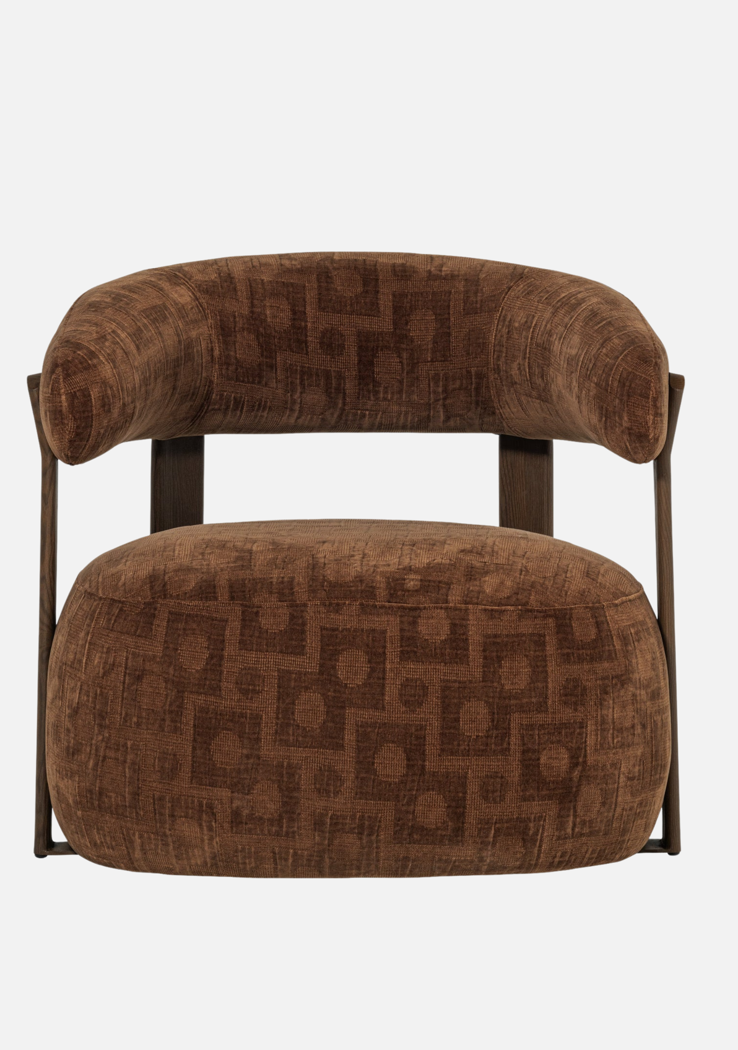 Foon Armchair – FSC® Structured Brown - Elara Maison