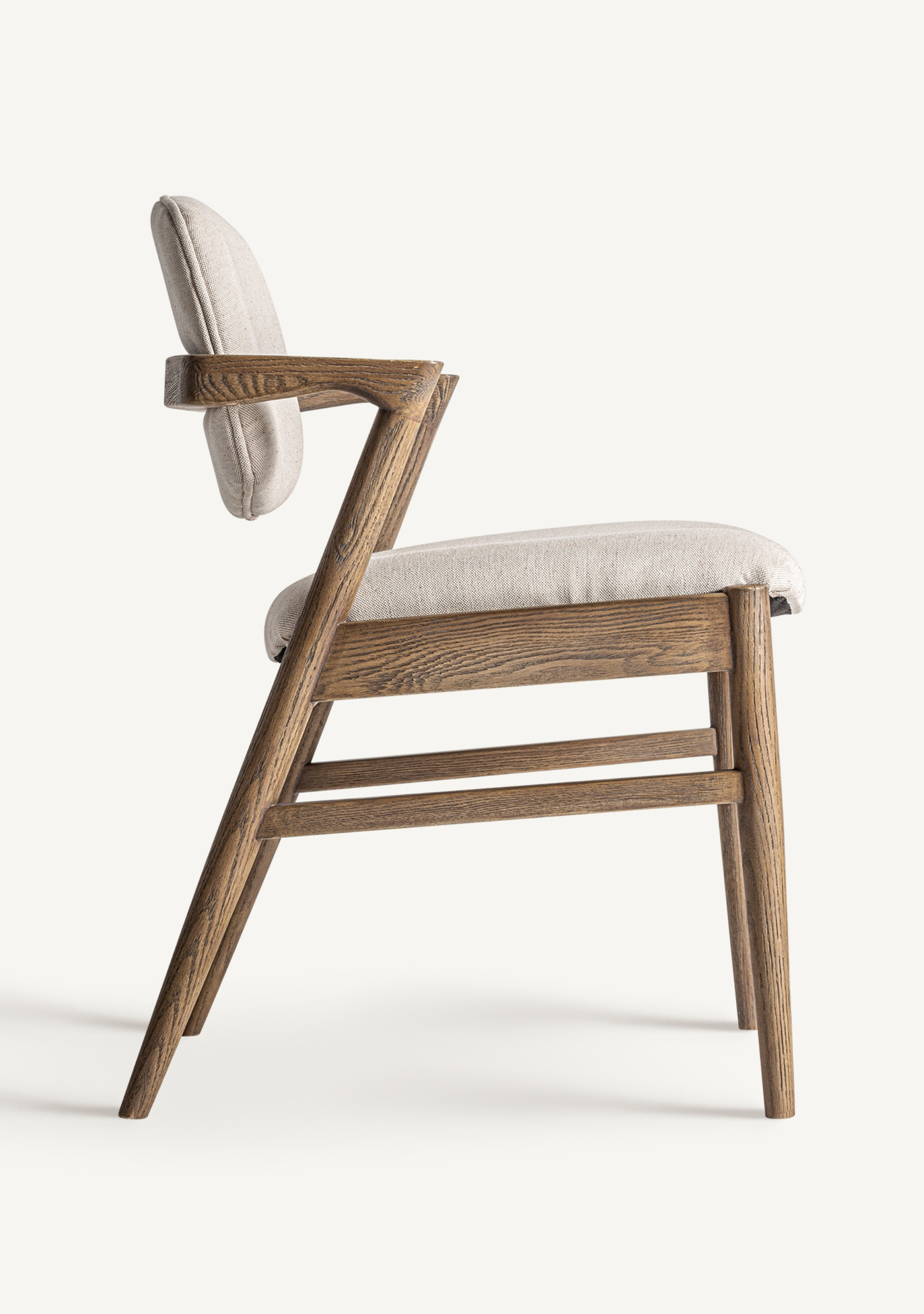 Namur Upholstered Dining Chair with Armrests – Solid Ash Wood