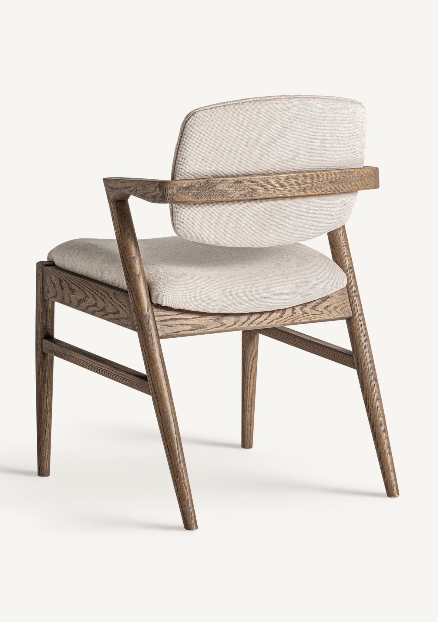 Namur Upholstered Dining Chair with Armrests – Solid Ash Wood
