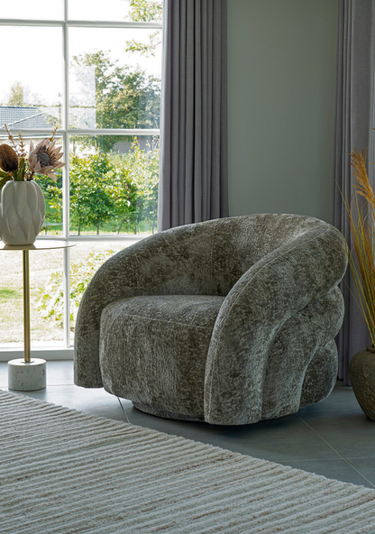 Valletta Lounge Chair with swivel function - Elara Maison