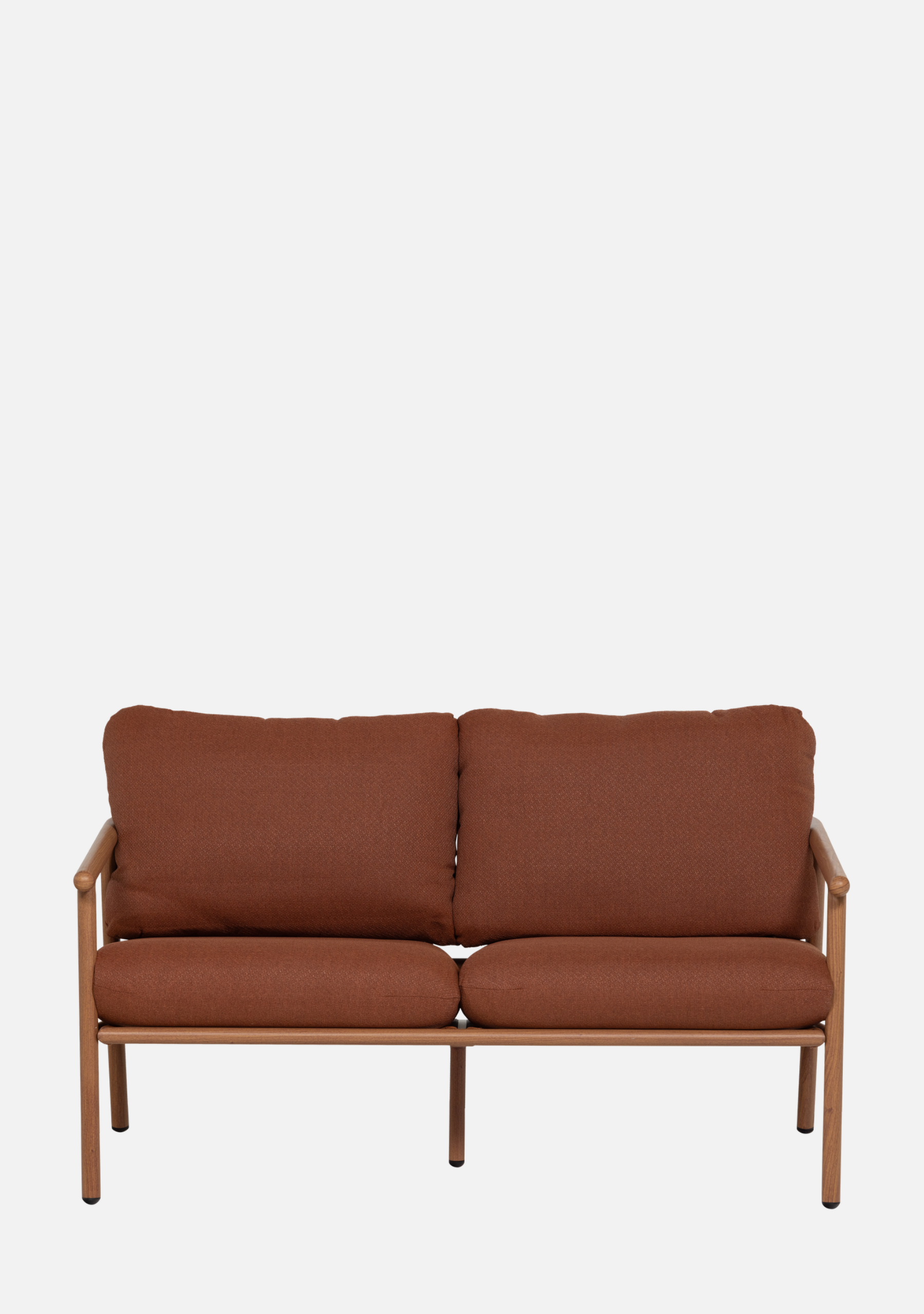 CAVERO GARDEN 2-SEATER SOFA ALUMINIUM TERRA/NATURAL - Elara Maison