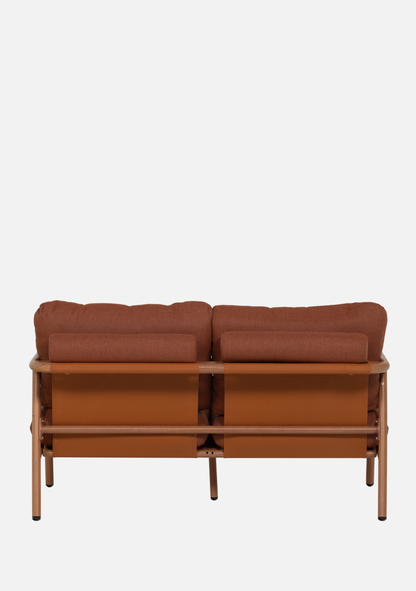 CAVERO GARDEN 2-SEATER SOFA ALUMINIUM TERRA/NATURAL - Elara Maison