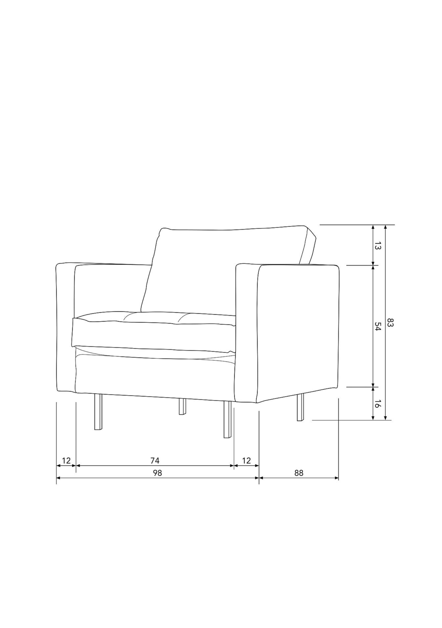 Rodeo Armchair Cognac