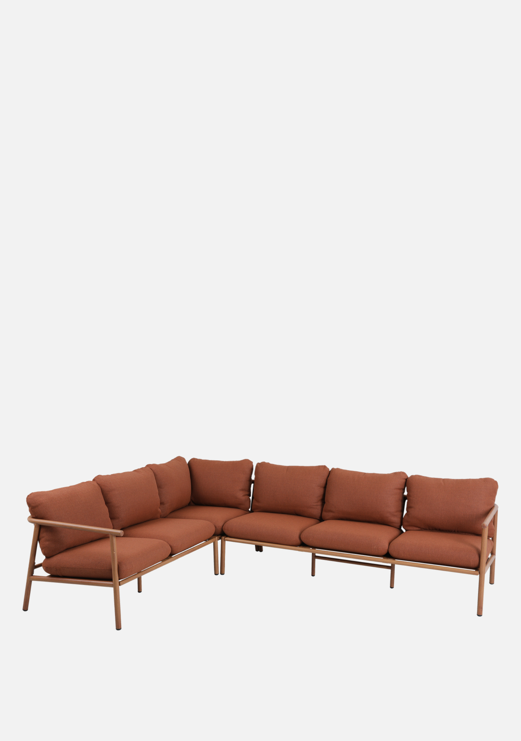 CAVERO GARDEN LOUNGE SET ALUMINIUM TERRA/NATURAL - Elara Maison