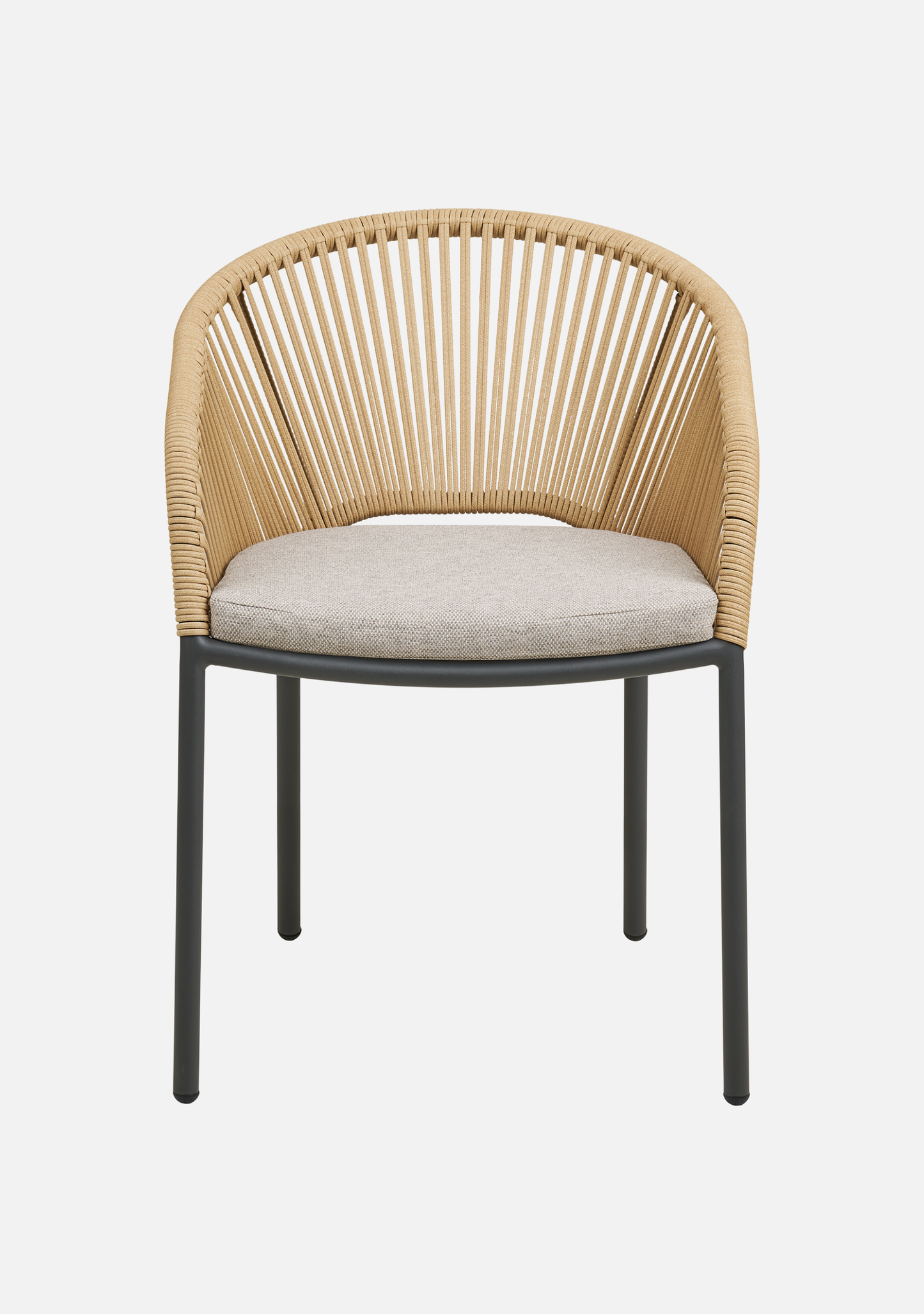 Novella Outdoor Dining Chair – Set of 2 – Beige Aluminium