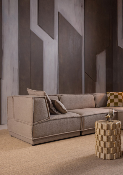 Manu Chaise Longue Sofa Right – Natural FSC® - Elara Maison