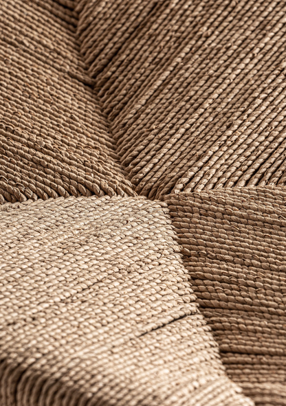 Agia Teak Wood & Handwoven Hemp Bar Stool