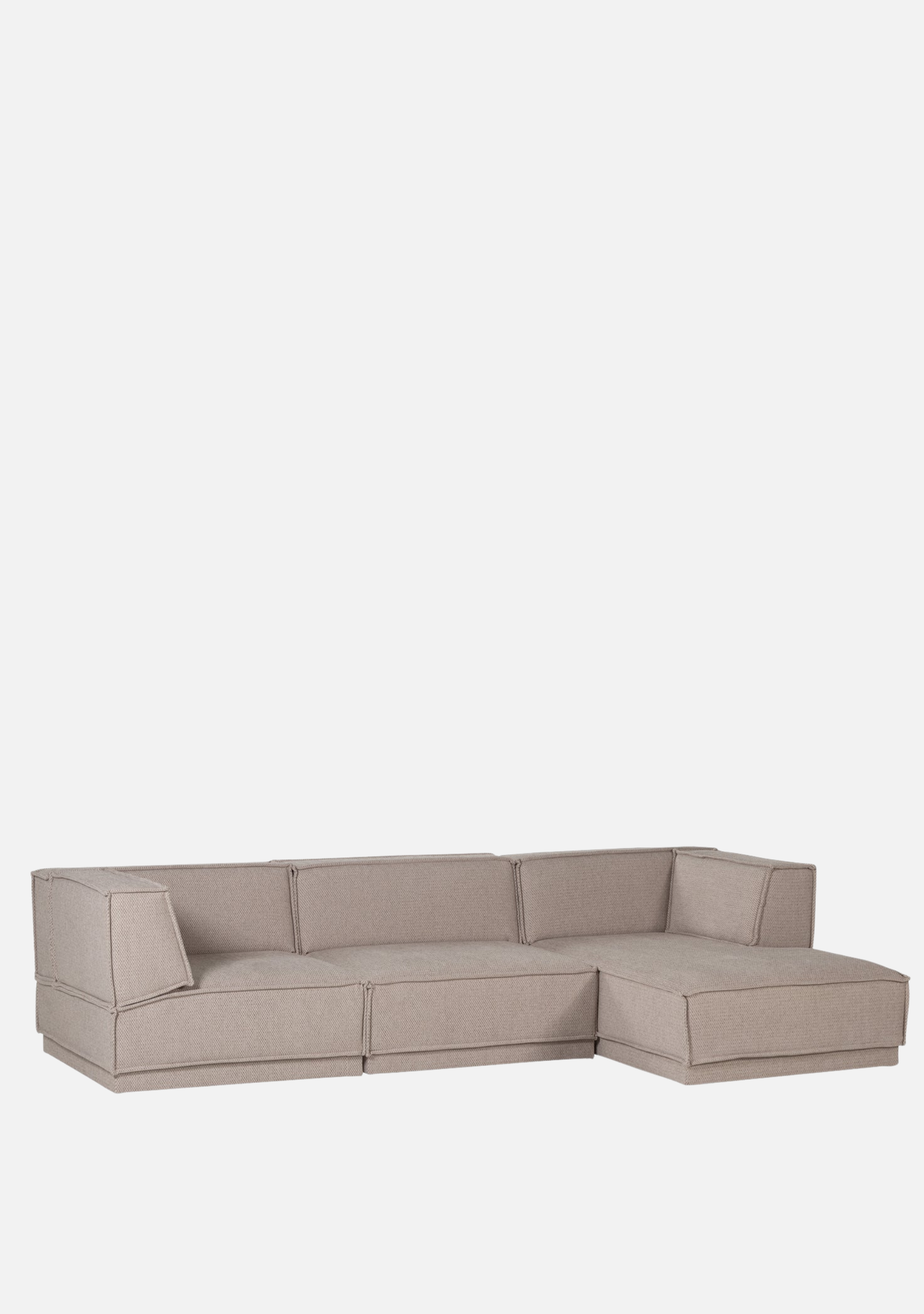 Manu Chaise Longue Sofa Right – Natural FSC® - Elara Maison
