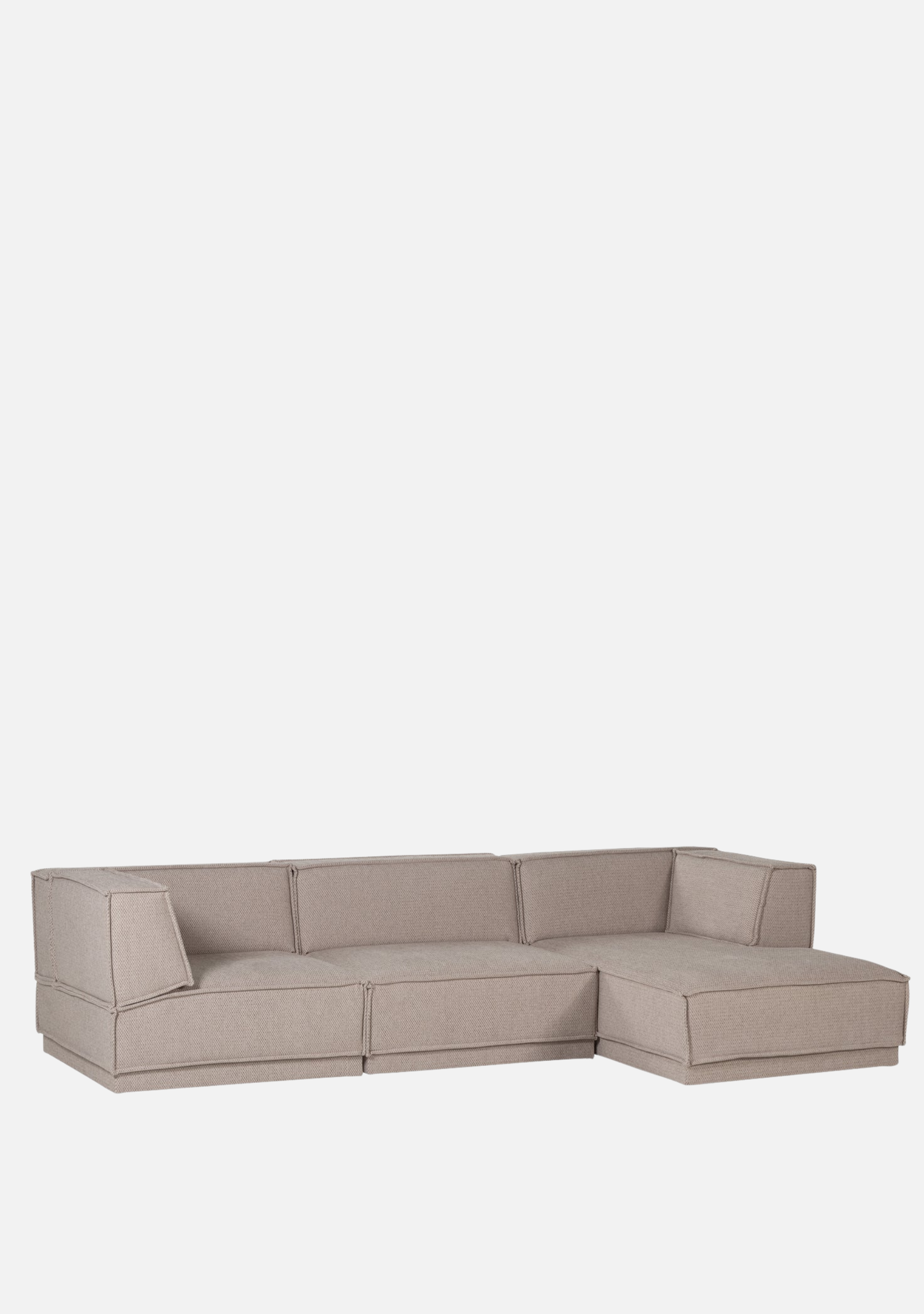 Manu Chaise Longue Sofa Right – Natural FSC® - Elara Maison