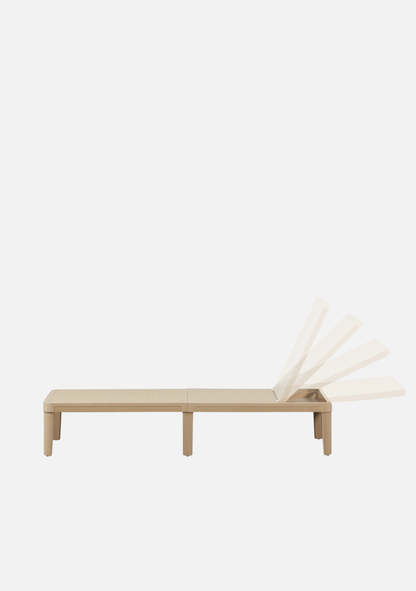 JINTE GARDEN LOUNGER PP SAND - Elara Maison