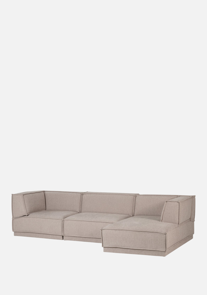 Manu Chaise Longue Sofa Right – Natural FSC® - Elara Maison
