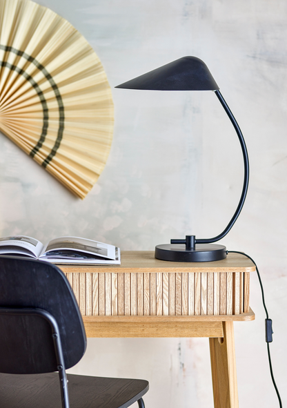 Nisella Table Lamp – Black Metal - Elara Maison